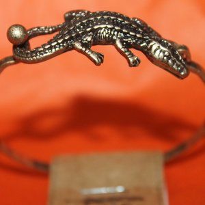 Antique Gold Alligator Bracelet